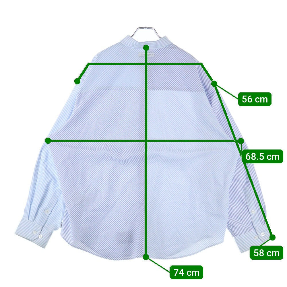 WTAPS(ダブルタップス) OXFORD Stripe L/S Shirt 251TQDT-SHM05 オックスフォード ストライプ 長袖シャツ ブルー