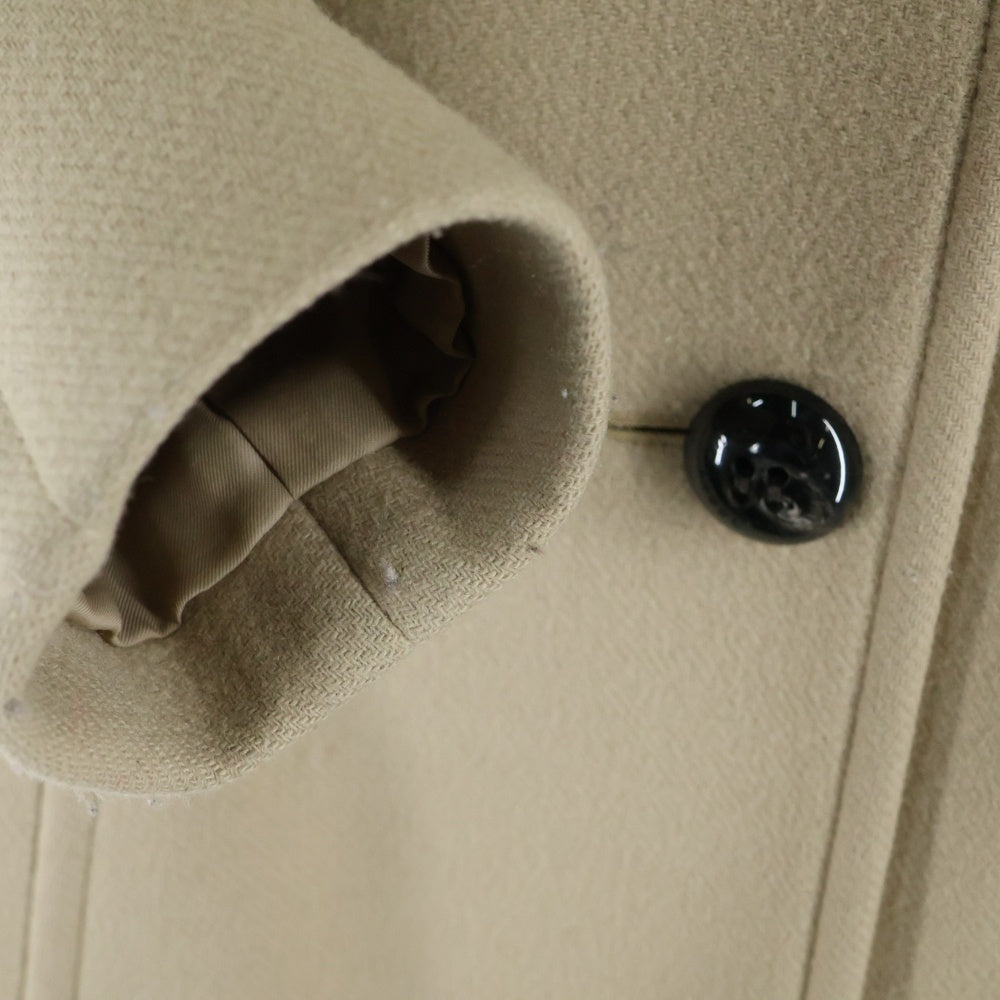 BURBERRY BLUE LABEL(バーバリーブルーレーベル) 裏地チェック ウールロングコート ファーコート レディース ベージュ E1B28-899-40