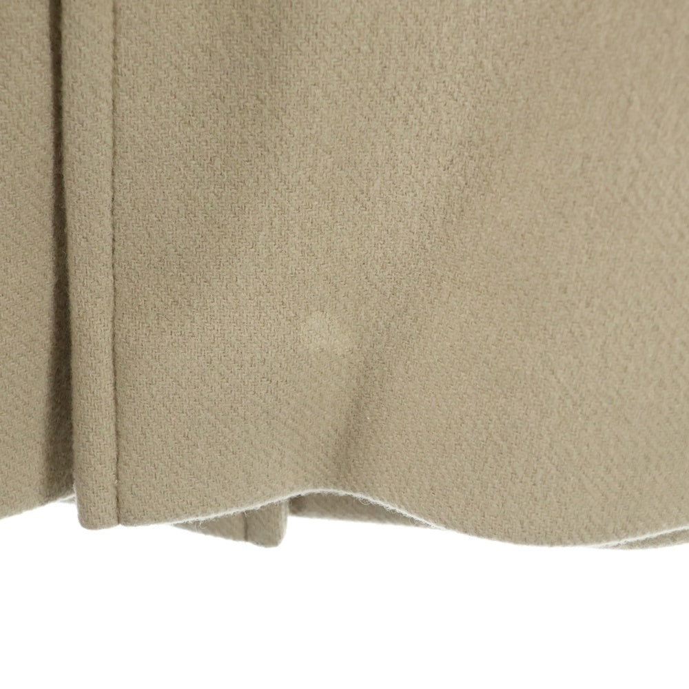BURBERRY BLUE LABEL(バーバリーブルーレーベル) 裏地チェック ウールロングコート ファーコート レディース ベージュ E1B28-899-40