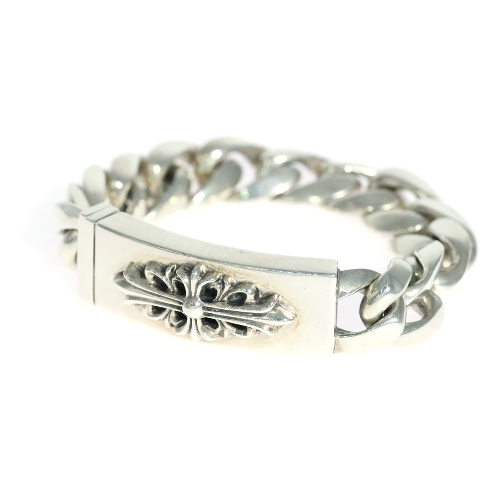 CHROME HEARTS(クロムハーツ) ID FLORAL CRS フローラルクロスIDクラシックリンク ブレスレット 12LINK シルバー BCA164