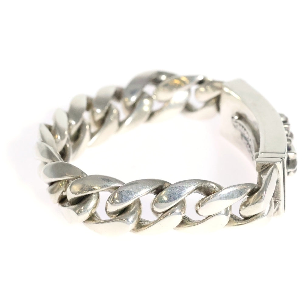 CHROME HEARTS(クロムハーツ) ID FLORAL CRS フローラルクロスIDクラシックリンク ブレスレット 12LINK シルバー BCA164