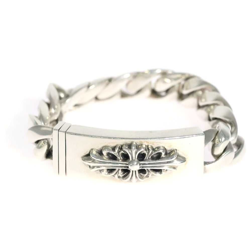 CHROME HEARTS(クロムハーツ) ID FLORAL CRS フローラルクロスIDクラシックリンク ブレスレット 12LINK シルバー BCA164