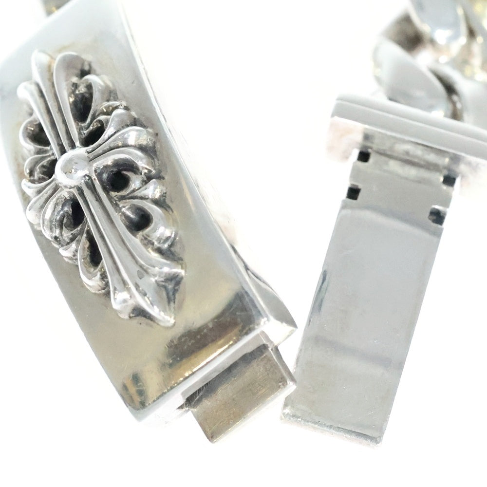 CHROME HEARTS(クロムハーツ) ID FLORAL CRS フローラルクロスIDクラシックリンク ブレスレット 12LINK シルバー BCA164