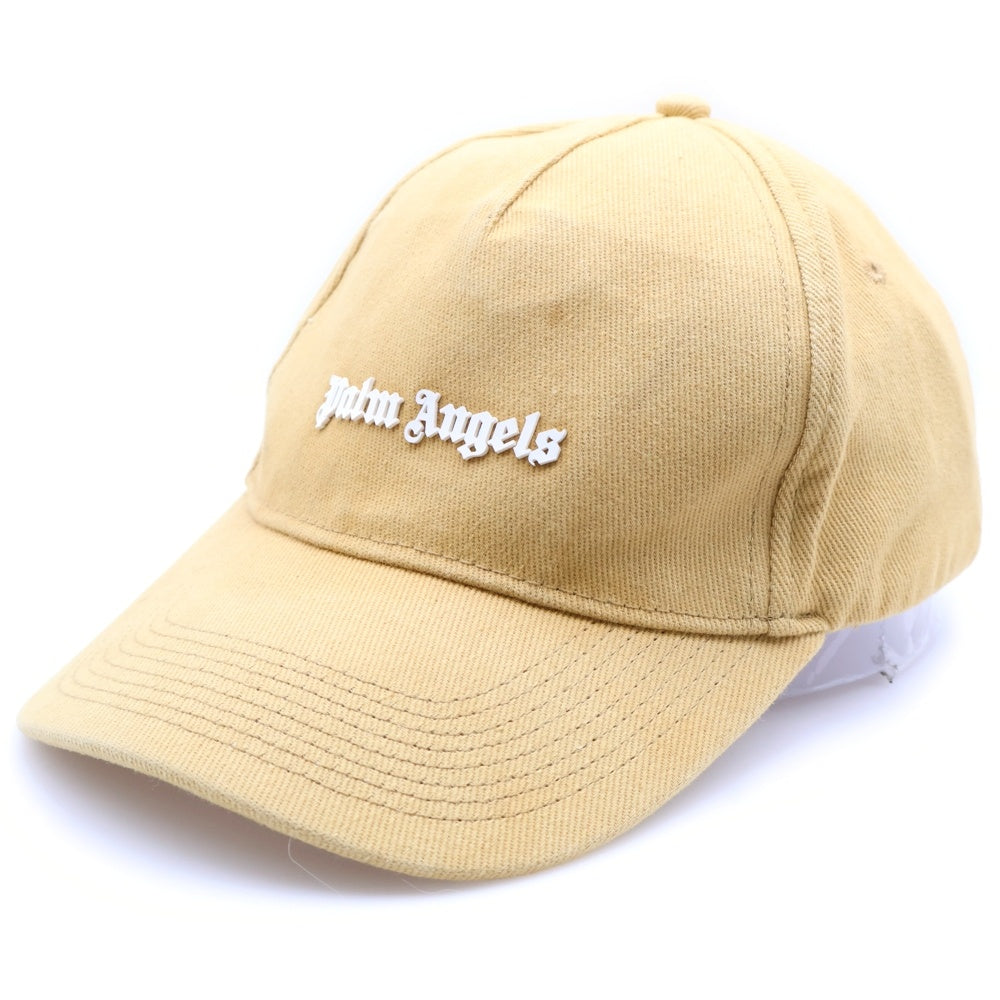 Palm Angels(パームエンジェルス) ロゴ刺繍ベースボールキャップ 帽子 PMLB052F22FAB001 ベージュ