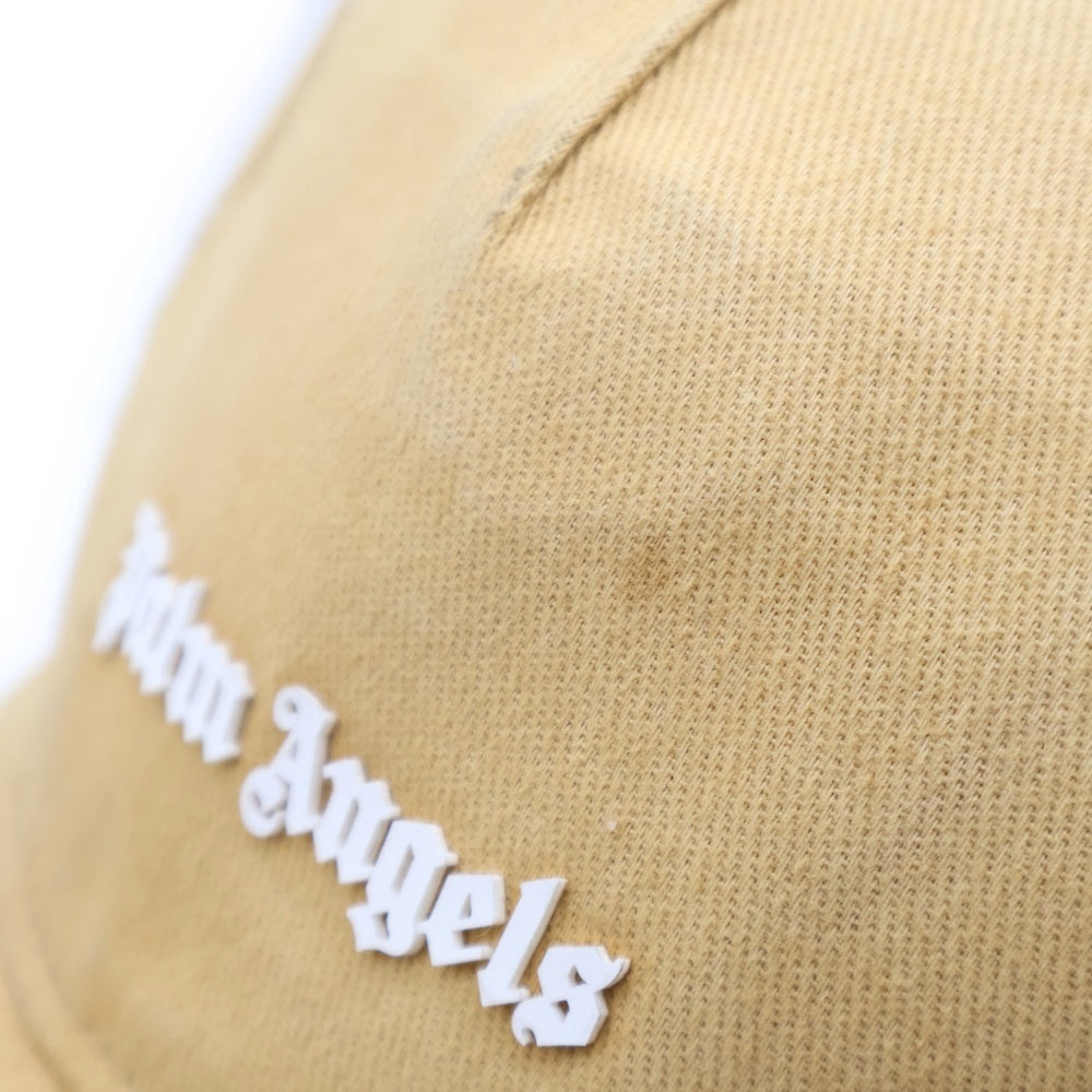 Palm Angels(パームエンジェルス) ロゴ刺繍ベースボールキャップ 帽子 PMLB052F22FAB001 ベージュ
