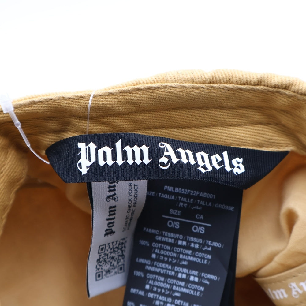 Palm Angels(パームエンジェルス) ロゴ刺繍ベースボールキャップ 帽子 PMLB052F22FAB001 ベージュ
