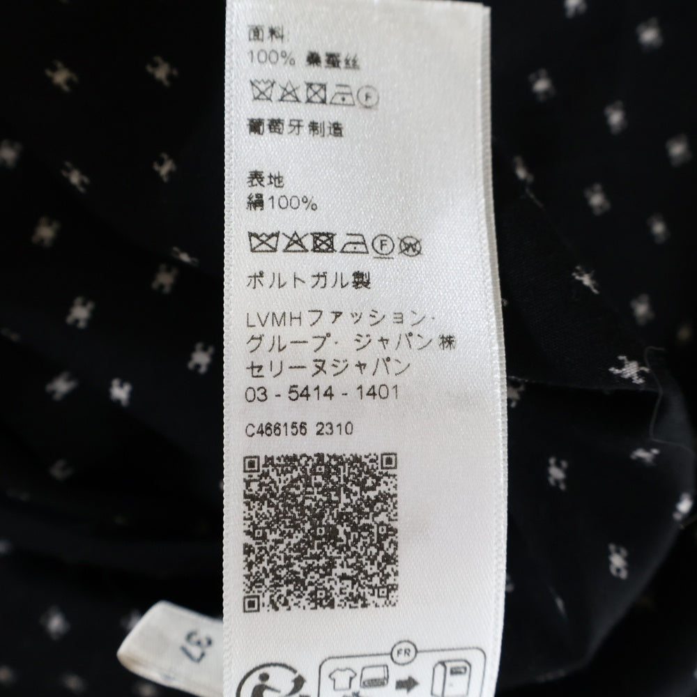 CELINE(セリーヌ) 24SS マイクロトリオンフプリント半袖シャツ オープンカラーシャツ 2C946313V.38CE ブラック