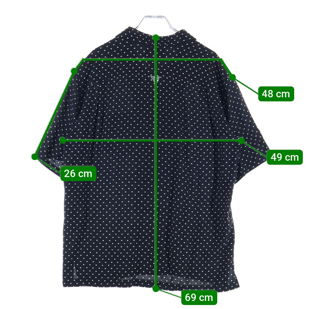CELINE(セリーヌ) 24SS マイクロトリオンフプリント半袖シャツ オープンカラーシャツ 2C946313V.38CE ブラック