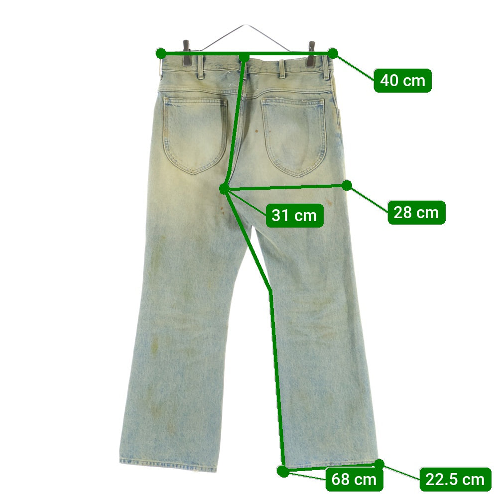 MM6 Maison Margiela(エムエムシックスメゾンマルジェラ) 22SS Dirty Wash Denim S30LA0179 S30561 ダーティ ウォッシュデニムパンツ インディゴ