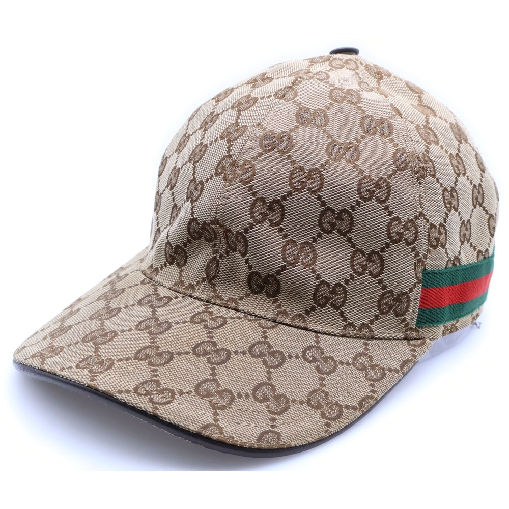 GUCCI(グッチ) GG総柄ベースボールキャップ 帽子 ベージュ 200035