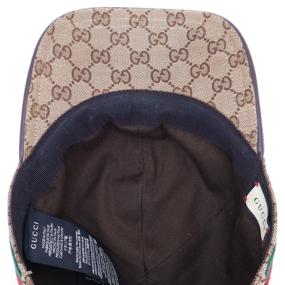 GUCCI(グッチ) GG総柄ベースボールキャップ 帽子 ベージュ 200035