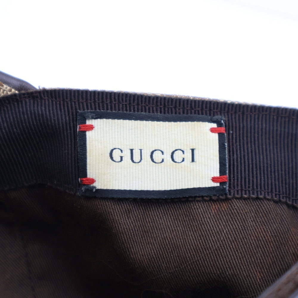 GUCCI(グッチ) GG総柄ベースボールキャップ 帽子 ベージュ 200035