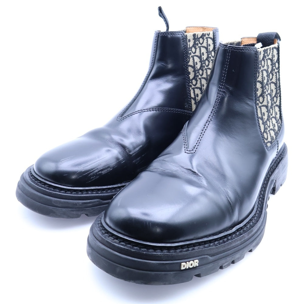 DIOR(ディオール) EXPL CHELSEA CALF BOOT 2SBS25SHOC サイドゴア オブリークレザーブーツ シューズ ブラック