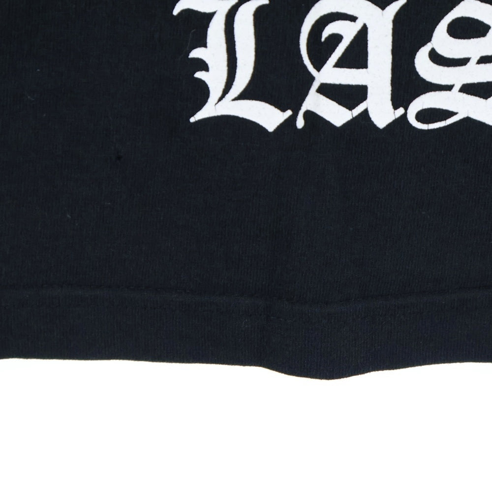 CHROME HEARTS(クロムハーツ) OLD LAS VEGAS FLRL CRS L/S POCKET TEE オールド ラスベガス限定 袖フローラル ホースシュープリント長袖Tシャツ ブラック