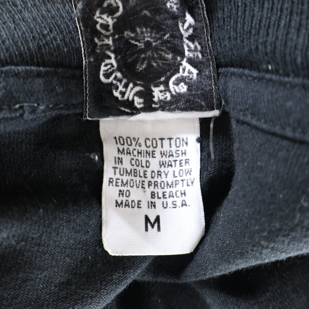 CHROME HEARTS(クロムハーツ) OLD LAS VEGAS FLRL CRS L/S POCKET TEE オールド ラスベガス限定 袖フローラル ホースシュープリント長袖Tシャツ ブラック