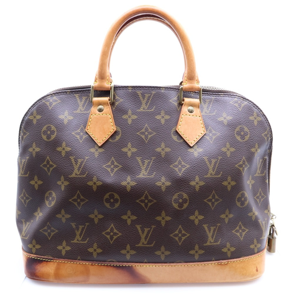 LOUIS VUITTON(ルイヴィトン) モノグラム アルマ ハンドバッグ ブラウン レザー×PVC ゴールド金具 M51130