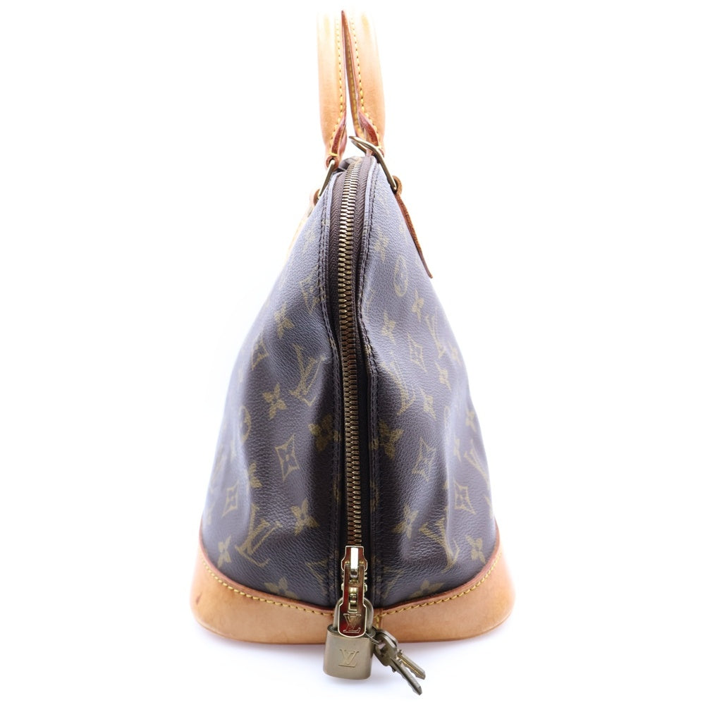 LOUIS VUITTON(ルイヴィトン) モノグラム アルマ ハンドバッグ ブラウン レザー×PVC ゴールド金具 M51130