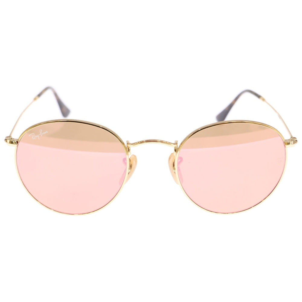 Ray Ban(レイバン) ROUND METAL Sunglasses RB3447-N ラウンドメタル サングラス アイウェア 眼鏡 ゴールド/ピンク 50□21