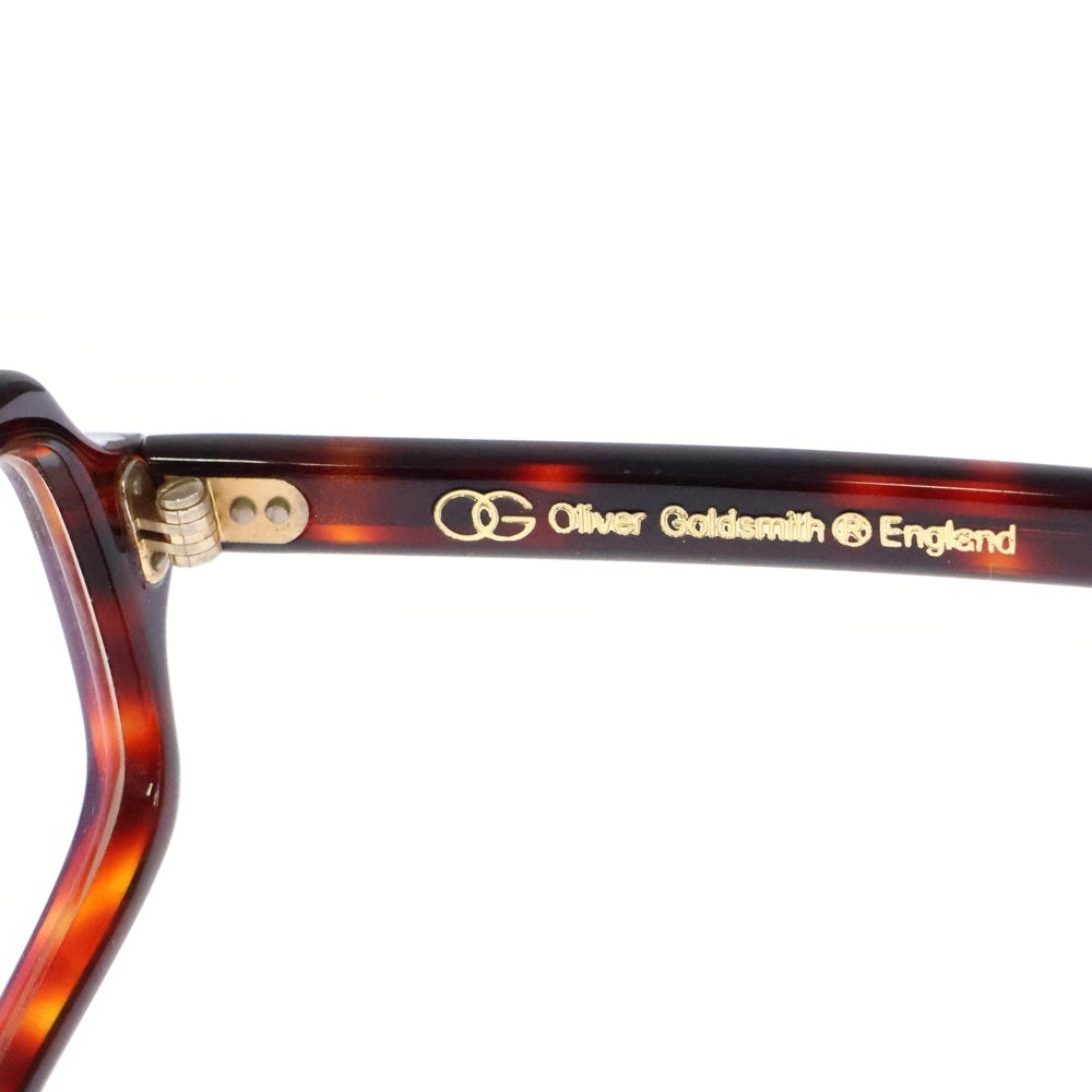 OLIVER GOLDSMITH(オリバーゴールドスミス) SHAH-g Eyewear スクエア アイウェア 眼鏡 度入り ブラウン 54□20‐140