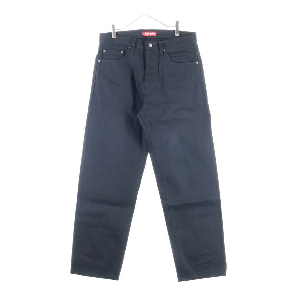 SUPREME(シュプリーム) 25AW Rigid Loose Fit Selvedge Jean リジット ルーズ フィット デニムパンツ ジーンズ パッチ ブラック