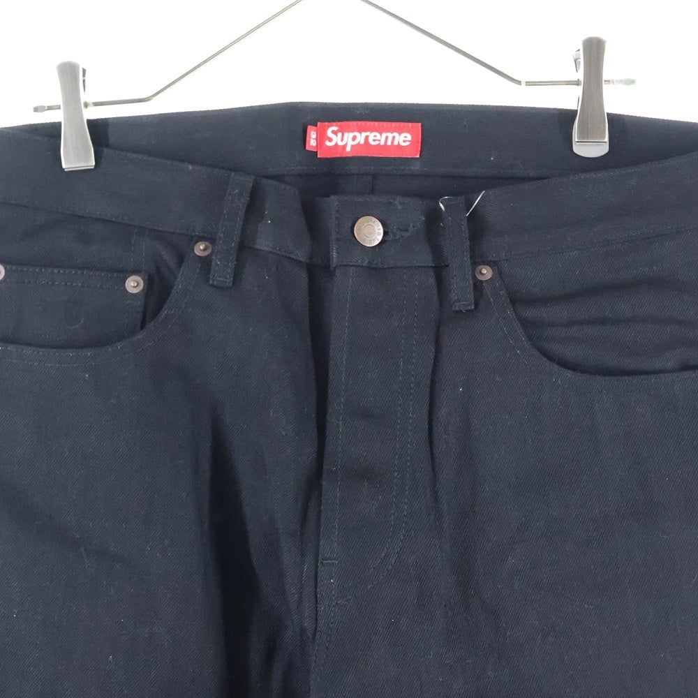 SUPREME(シュプリーム) 25AW Rigid Loose Fit Selvedge Jean リジット ルーズ フィット デニムパンツ ジーンズ パッチ ブラック