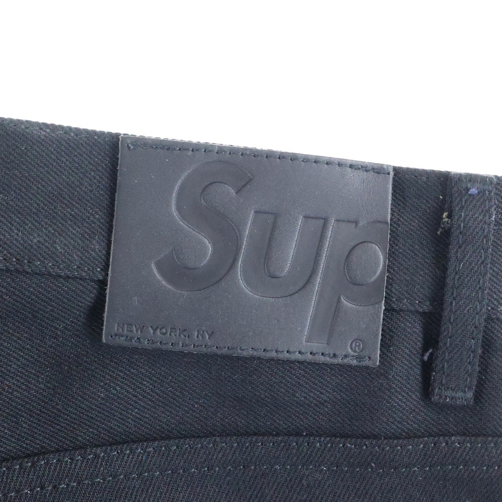 SUPREME(シュプリーム) 25AW Rigid Loose Fit Selvedge Jean リジット ルーズ フィット デニムパンツ ジーンズ パッチ ブラック