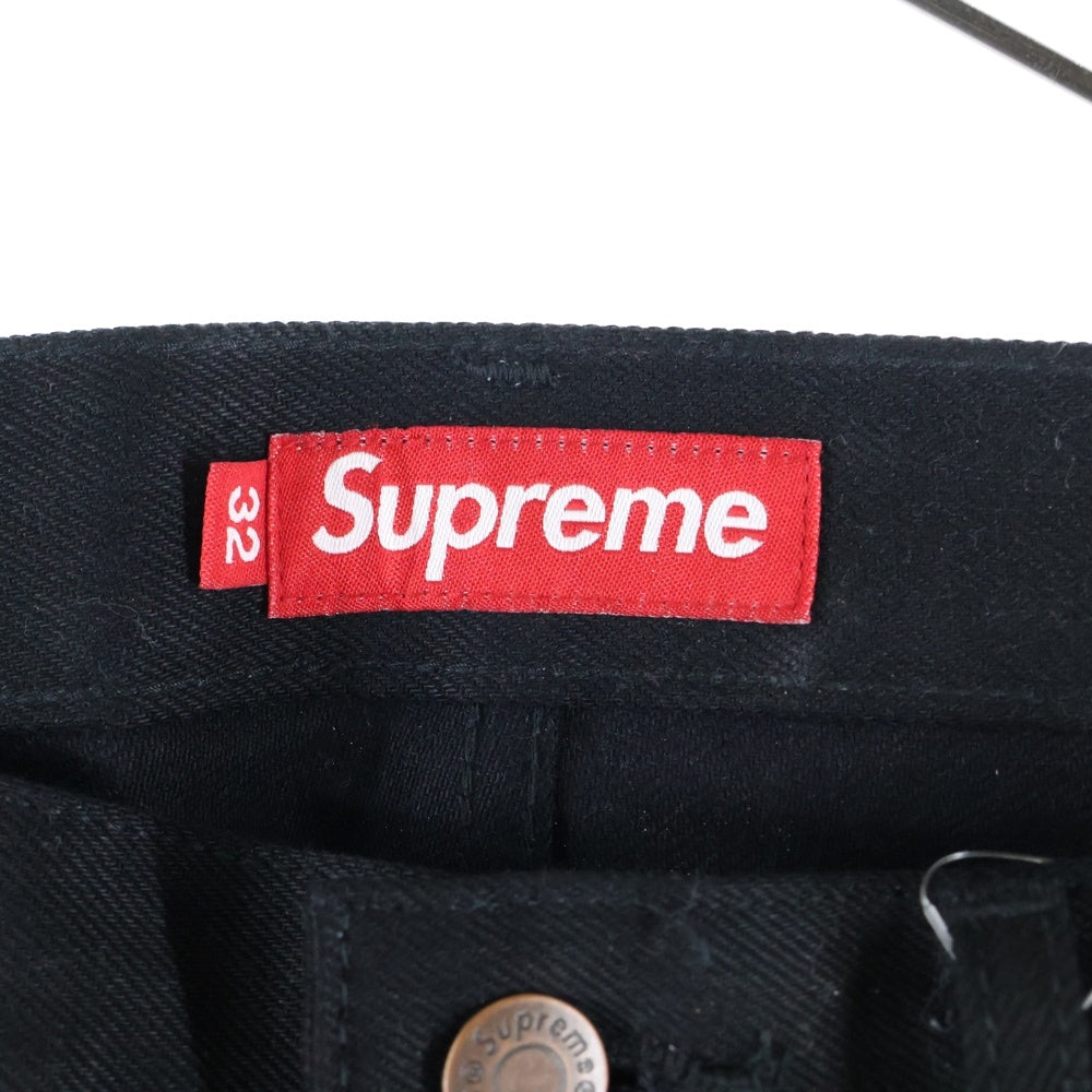SUPREME(シュプリーム) 25AW Rigid Loose Fit Selvedge Jean リジット ルーズ フィット デニムパンツ ジーンズ パッチ ブラック