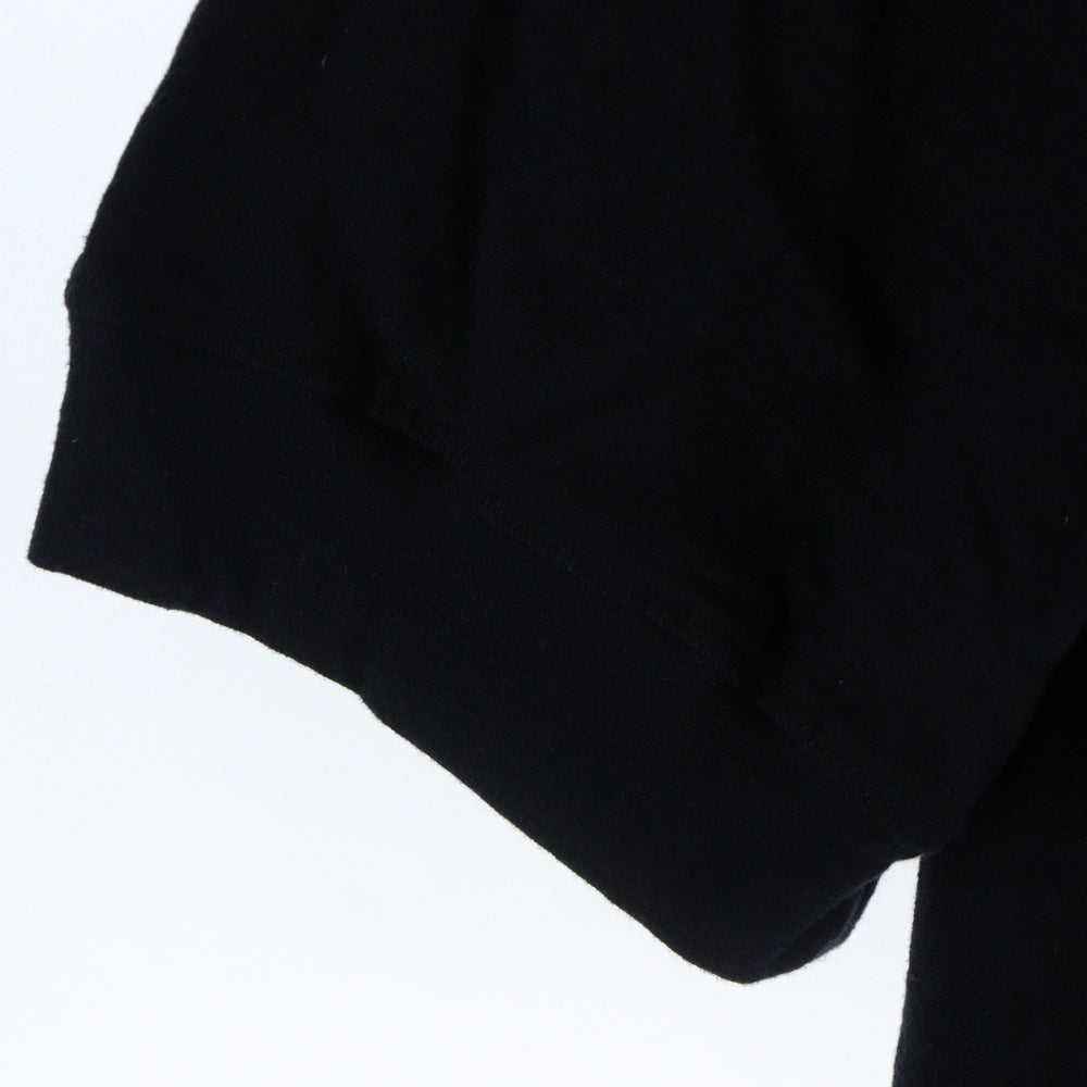 CHROME HEARTS(クロムハーツ) Y NOT ワイノット ヘンリーネック半袖Tシャツ 半袖カットソー クロスパッチ クロスボールボタン ブラック