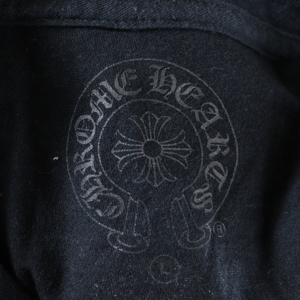 CHROME HEARTS(クロムハーツ) FOTI MAHALIA HORSESHOE T-SHIRT フォティ マハリア ホースシュー クルーネック半袖Tシャツカットソー ブラック