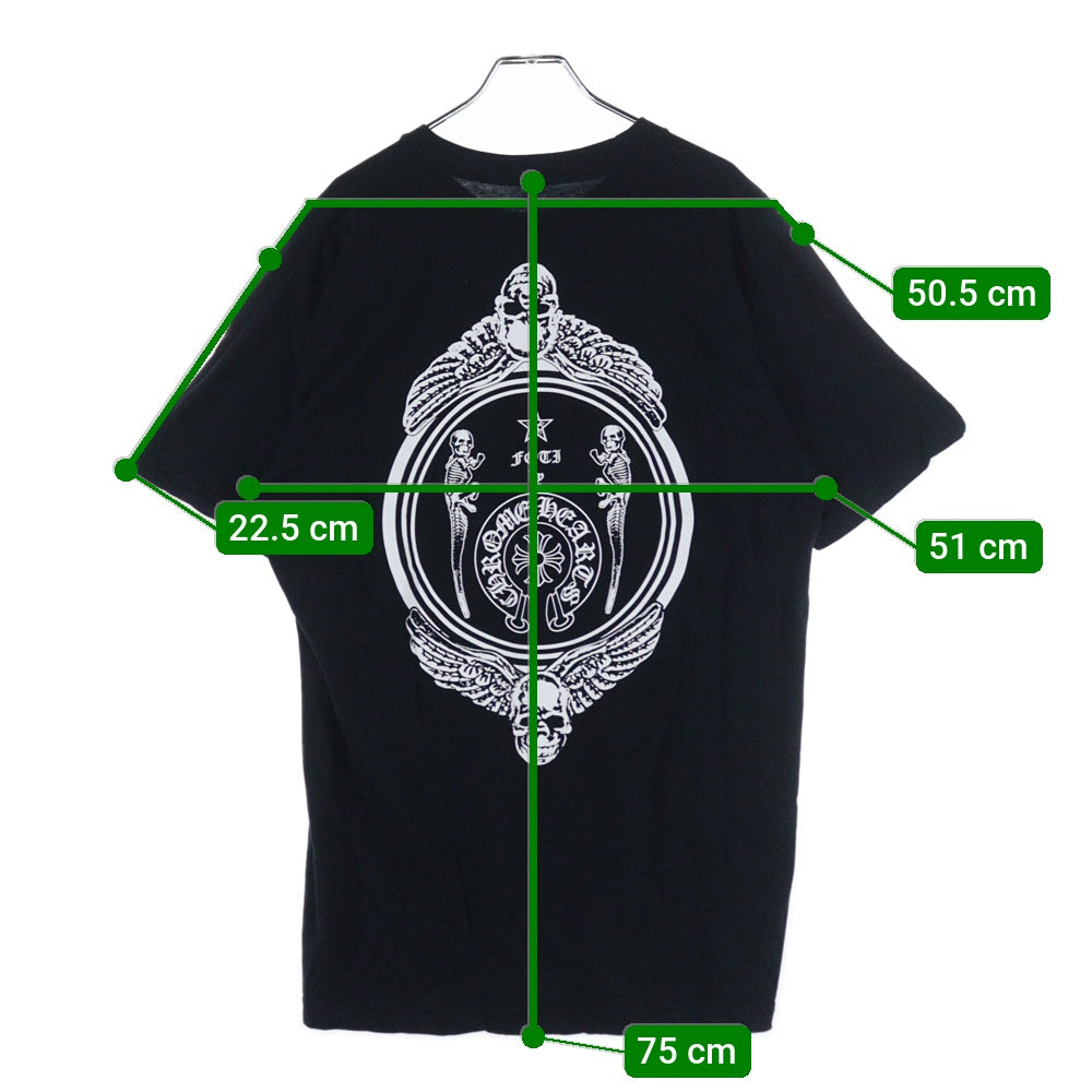 CHROME HEARTS(クロムハーツ) FOTI MAHALIA HORSESHOE T-SHIRT フォティ マハリア ホースシュー クルーネック半袖Tシャツカットソー ブラック