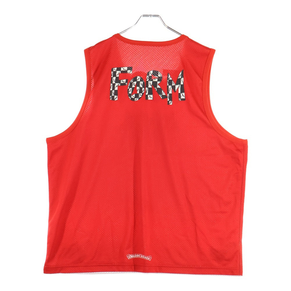 CHROME HEARTS(クロムハーツ) ×MATTY BOY MESH WARM UP JERSEY ×マッティボーイ リバーシブル CHロゴプリント メッシュタンクトップ ノースリーブ レッド