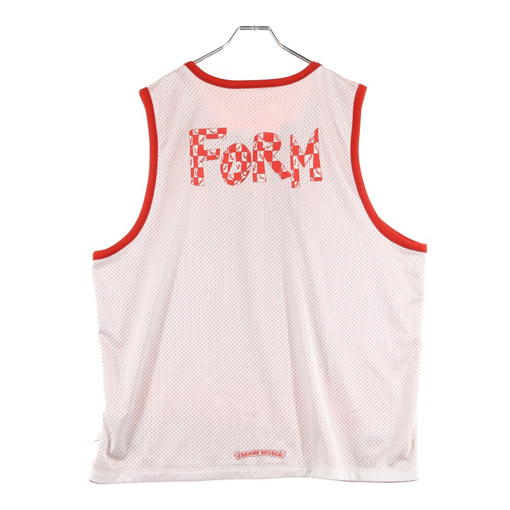 CHROME HEARTS(クロムハーツ) ×MATTY BOY MESH WARM UP JERSEY ×マッティボーイ リバーシブル CHロゴプリント メッシュタンクトップ ノースリーブ レッド