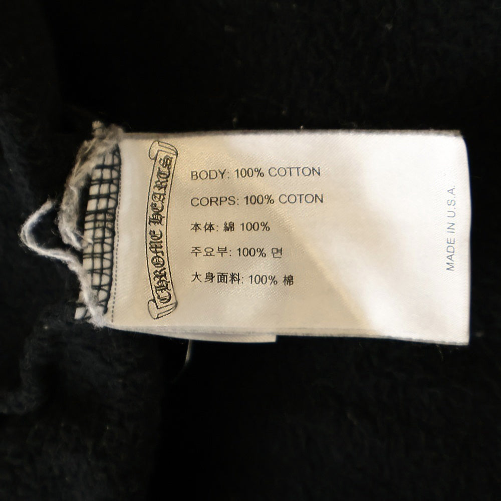 CHROME HEARTS(クロムハーツ) HORSESHOE PULLOVER HOODIE ホースシュープリント アームフローラル プルオーバースウェットパーカー フーディ ブラック