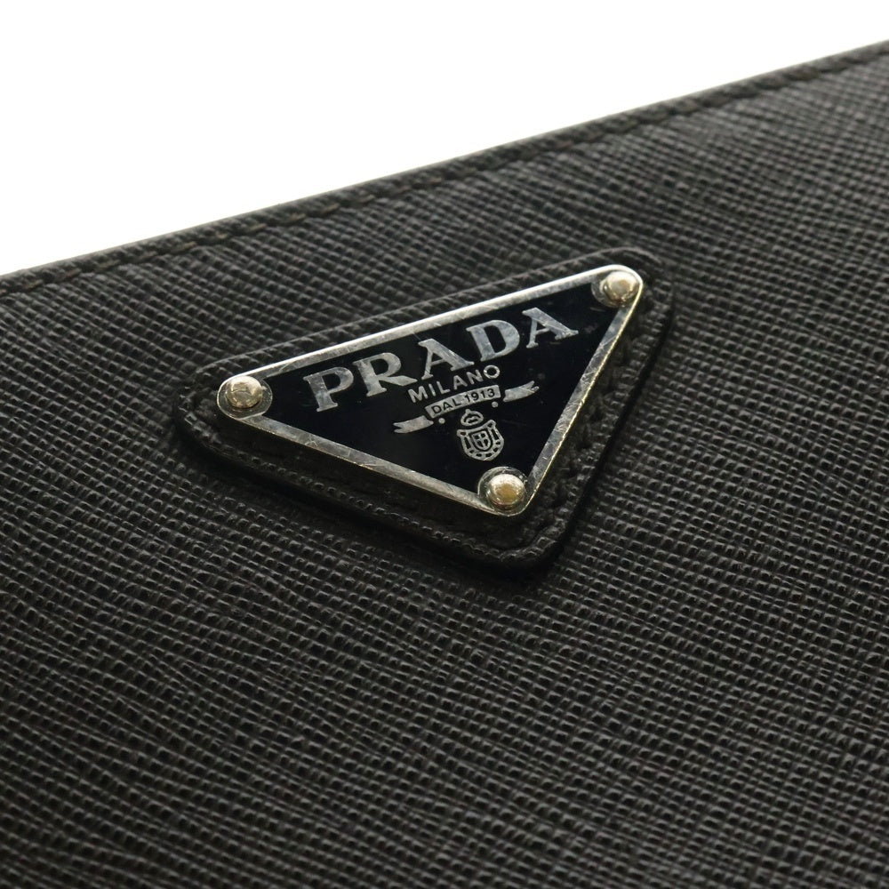 PRADA(プラダ) トライアングルロゴ サフィアーノ レザー ショルダーバッグ ブラック 2VH173