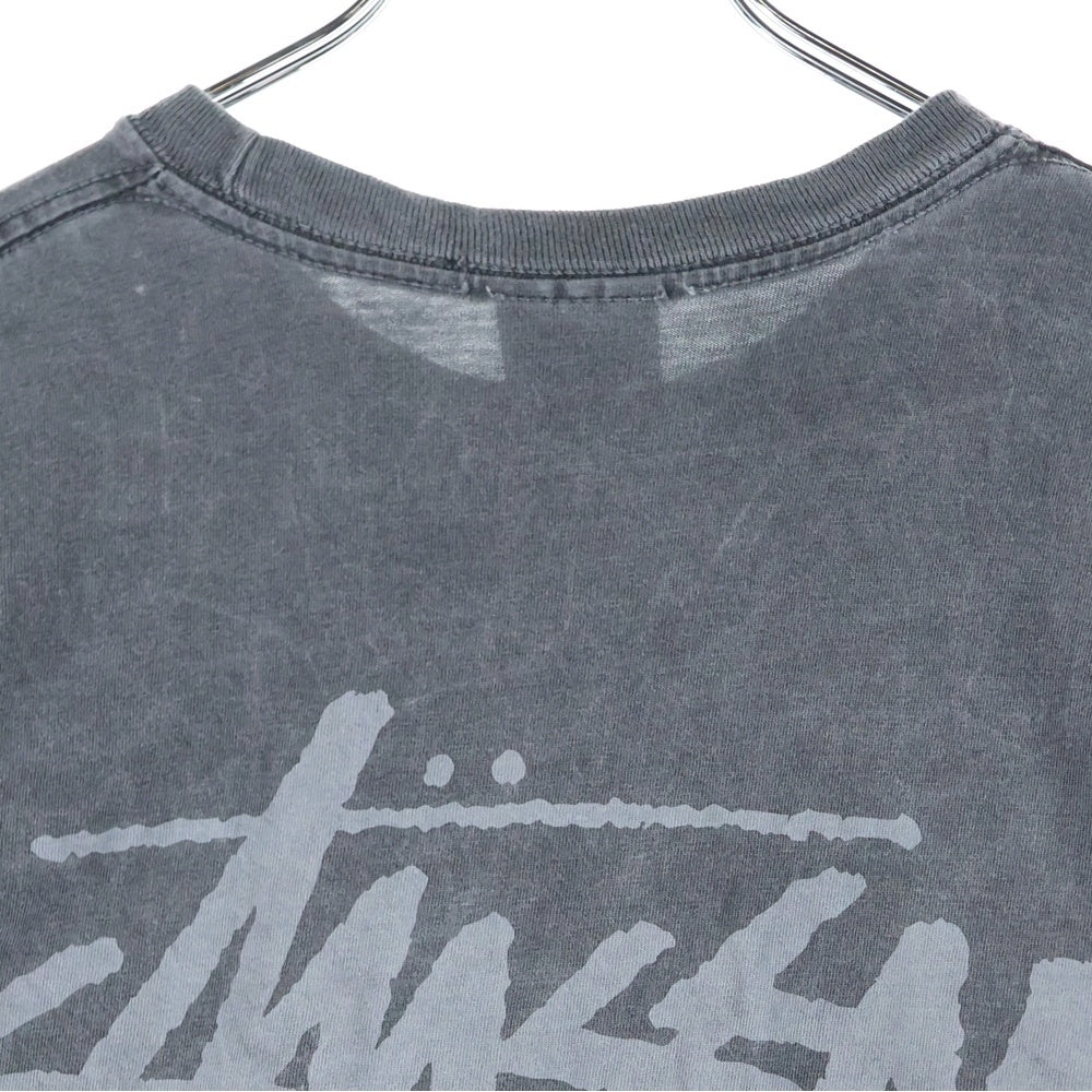 STUSSY(ステューシー) VINTAGE TOKYO Logo S/S T-Shirts ヴィンテージ加工 東京 ロゴ クルーネック半袖Tシャツカットソー グレー