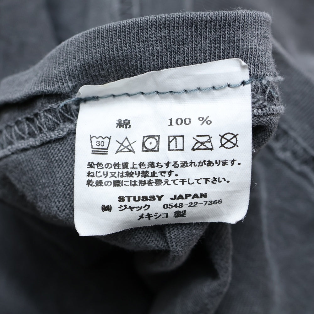 STUSSY(ステューシー) VINTAGE TOKYO Logo S/S T-Shirts ヴィンテージ加工 東京 ロゴ クルーネック半袖Tシャツカットソー グレー