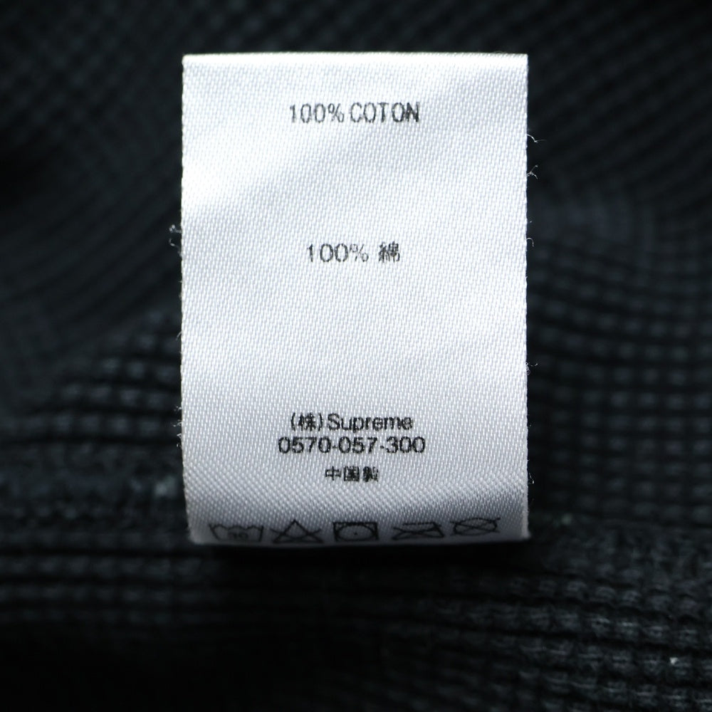 SUPREME(シュプリーム) 18AW NY Waffle Thermal ニューヨーク ワッフルサーマル クルーネック長袖Tシャツカットソー ロングスリーブ ロンT ブラック/グリーン/レッド