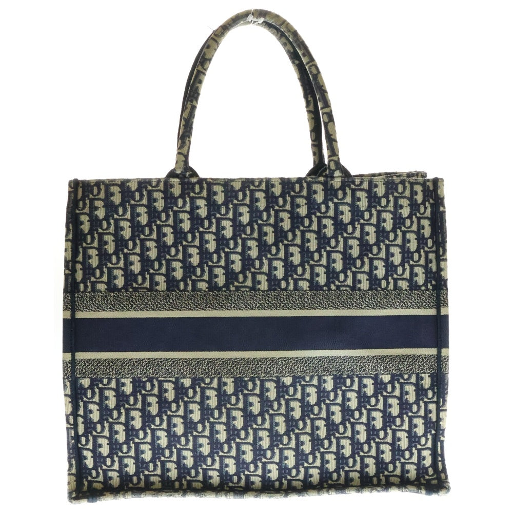 Christian Dior(クリスチャンディオール) Book Tote Large M1286ZRIW_M828 ブックトート オブリークラージトートバッグ グレー/ネイビー