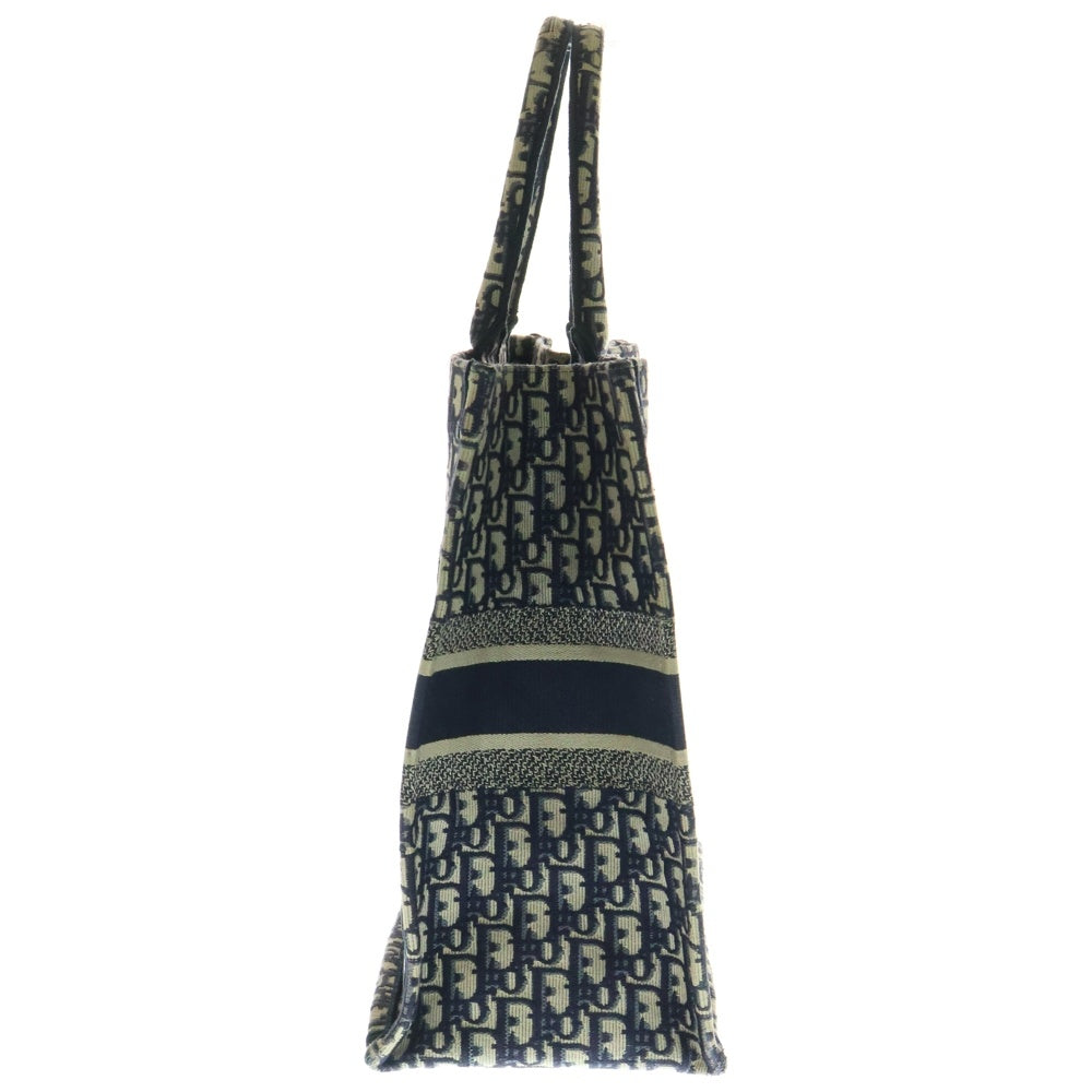 Christian Dior(クリスチャンディオール) Book Tote Large M1286ZRIW_M828 ブックトート オブリークラージトートバッグ グレー/ネイビー