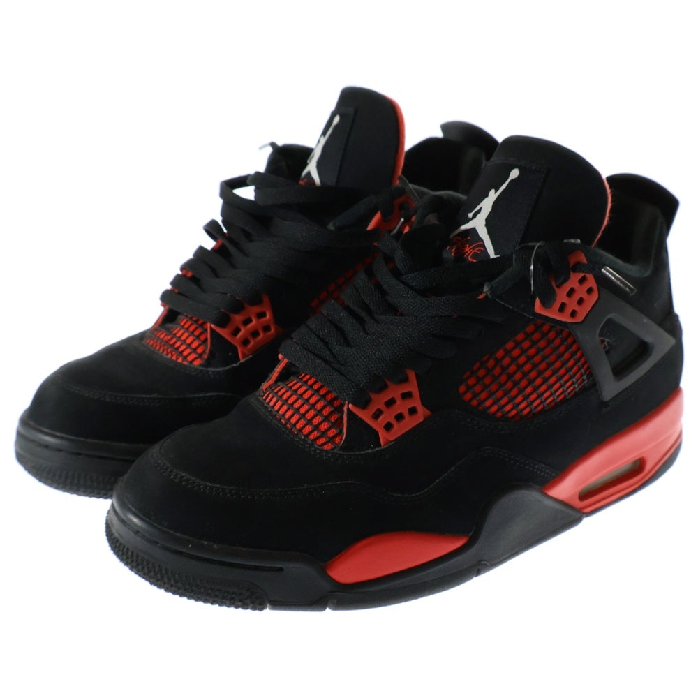 NIKE(ナイキ) AIR JORDAN 4 RETRO RED THUNDER CRIMSON CT8527-016 エアジョーダン4 レトロ レッド サンダー クリムゾン ハイカットスニーカー ブラック/レッド US8.5/26.5cm