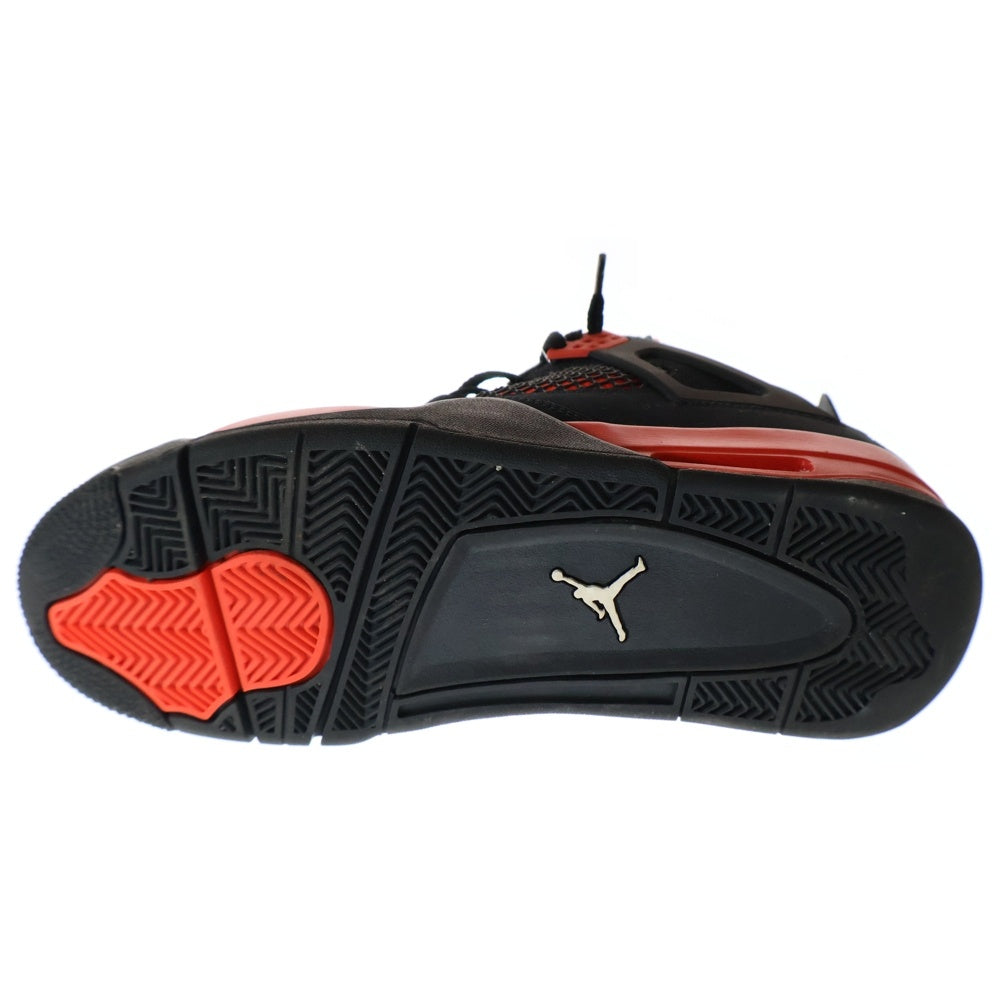 NIKE(ナイキ) AIR JORDAN 4 RETRO RED THUNDER CRIMSON CT8527-016 エアジョーダン4 レトロ レッド サンダー クリムゾン ハイカットスニーカー ブラック/レッド US8.5/26.5cm