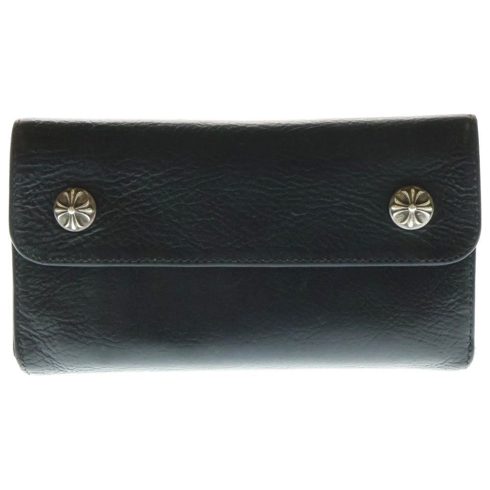 CHROME HEARTS(クロムハーツ) WAVE ウェーブ レザーウォレット 財布 ブラック BCA374