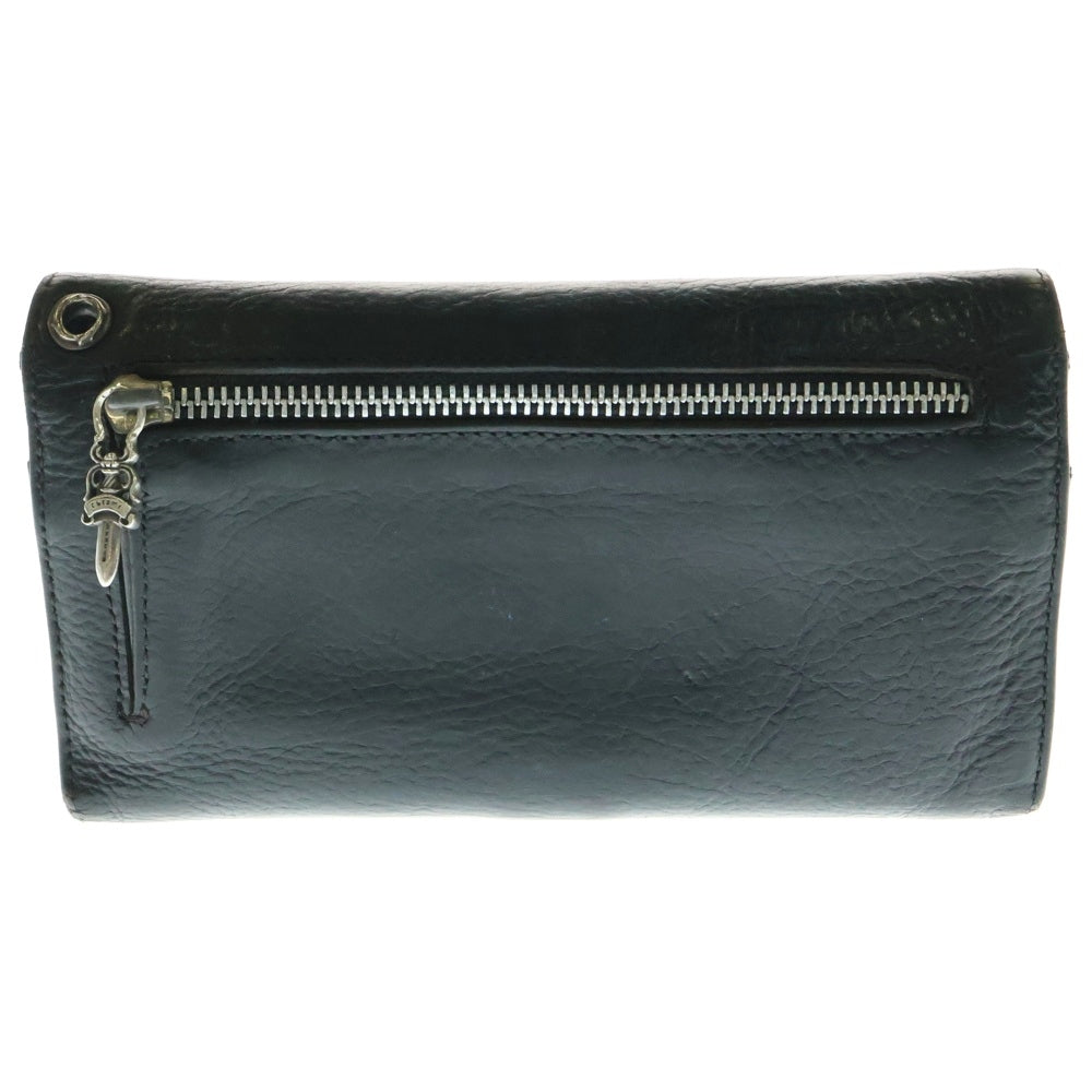 CHROME HEARTS(クロムハーツ) WAVE ウェーブ レザーウォレット 財布 ブラック BCA374