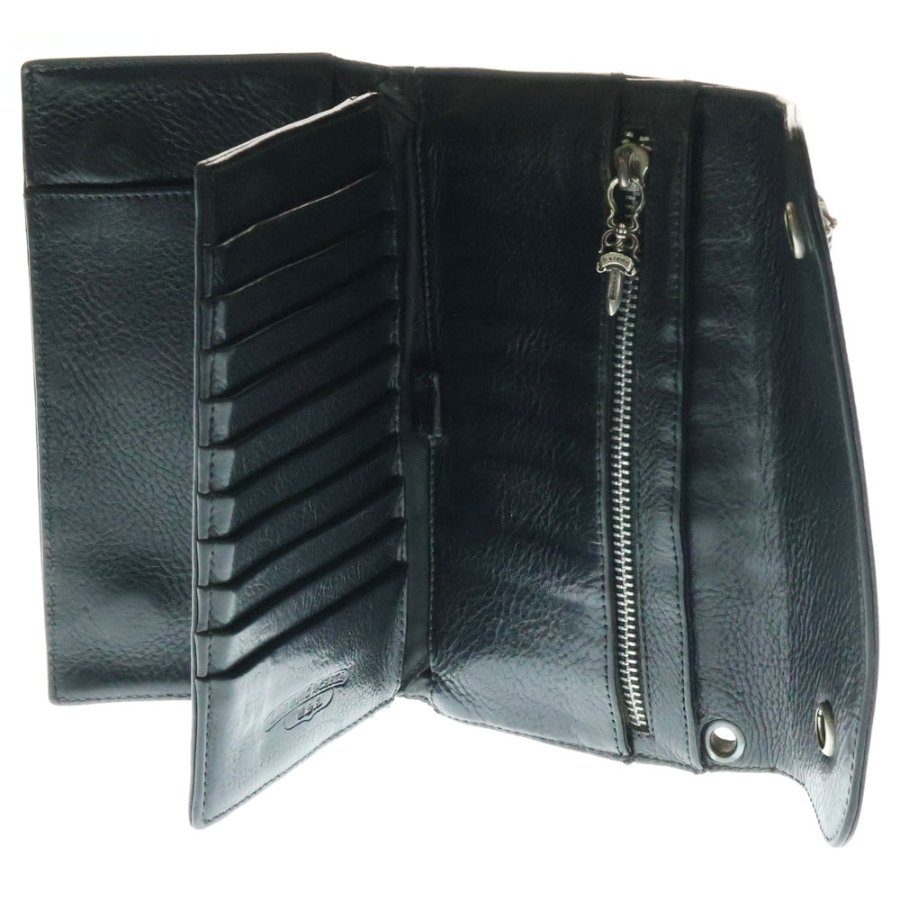 CHROME HEARTS(クロムハーツ) WAVE ウェーブ レザーウォレット 財布 ブラック BCA374