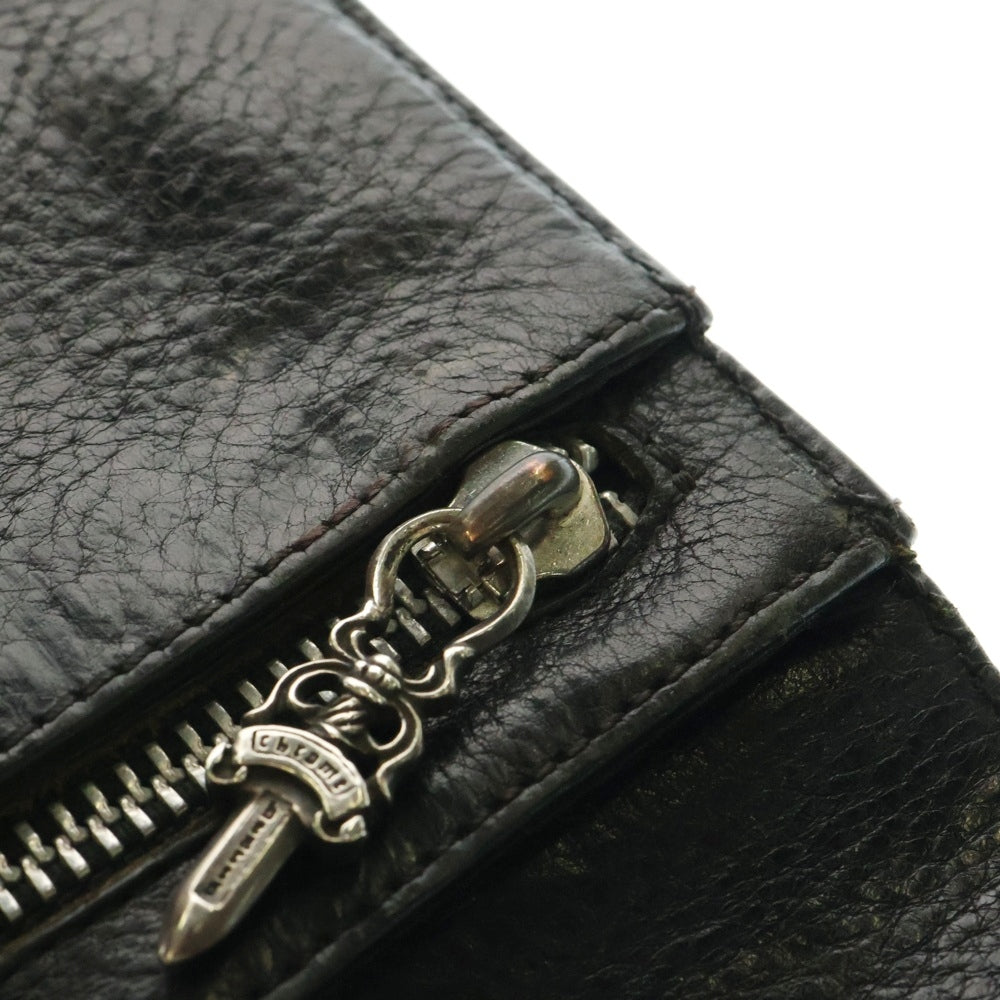CHROME HEARTS(クロムハーツ) WAVE ウェーブ レザーウォレット 財布 ブラック BCA374