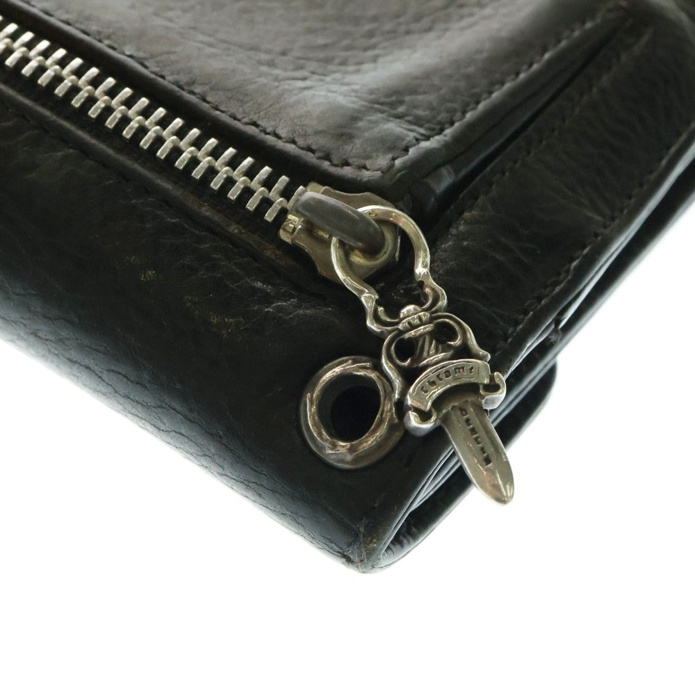 CHROME HEARTS(クロムハーツ) WAVE ウェーブ レザーウォレット 財布 ブラック BCA374