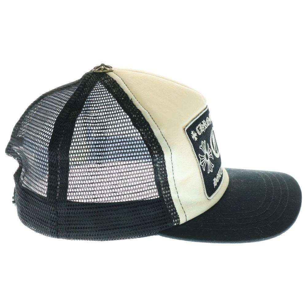 CHROME HEARTS(クロムハーツ) TRUCKER CAP CHパッチ クロスボール付 メッシュトラッカーキャップ 帽子 ブラック/ホワイト
