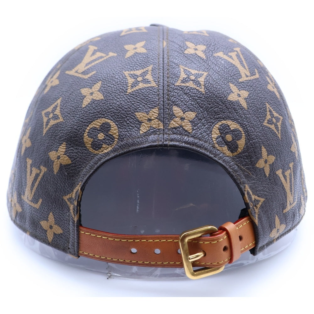 LOUIS VUITTON(ルイヴィトン) 17AW ×Supreme LV 5-Panel Hat MP1879 ×シュプリーム LV5パネルキャップ モノグラムレザー帽子 ブラウン