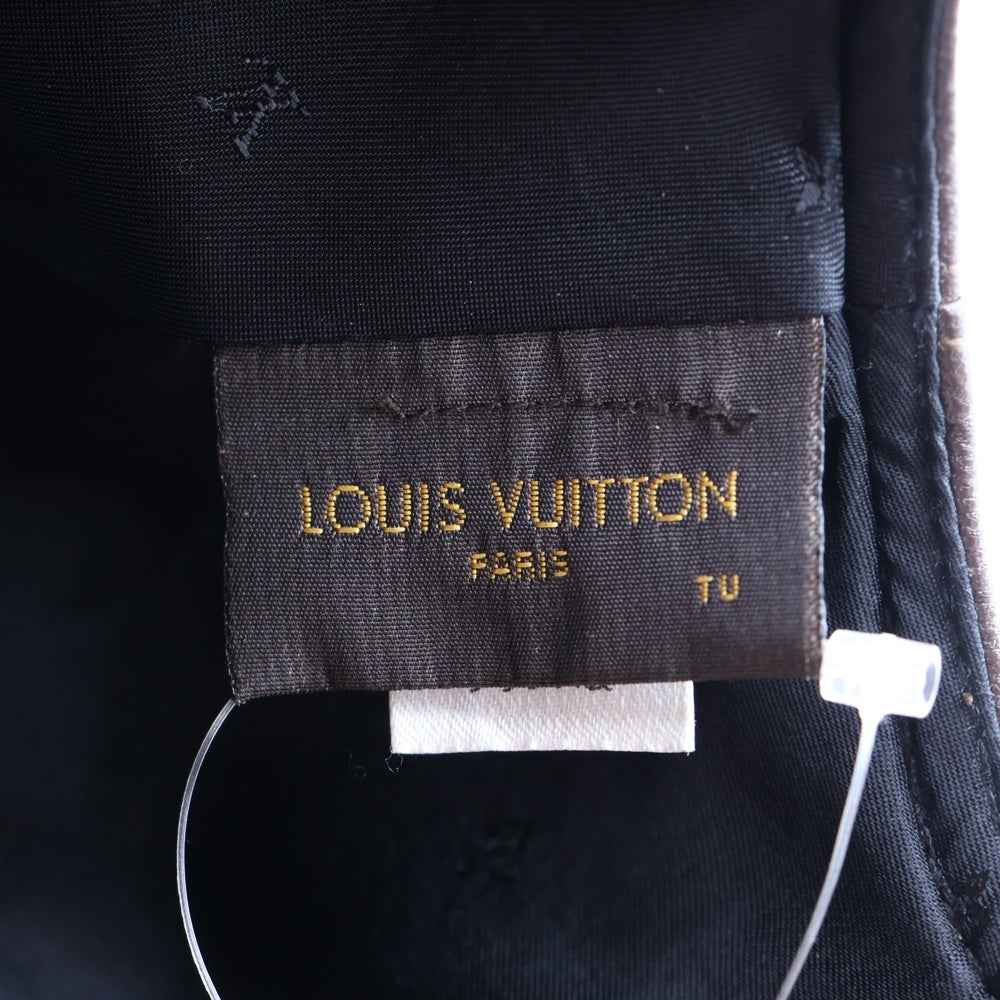 LOUIS VUITTON(ルイヴィトン) 17AW ×Supreme LV 5-Panel Hat MP1879 ×シュプリーム LV5パネルキャップ モノグラムレザー帽子 ブラウン
