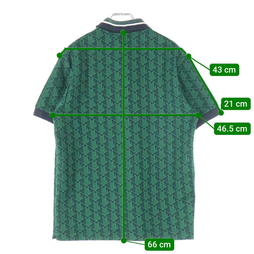 LACOSTE(ラコステ) モノグラムジャカードポロシャツ 半袖ポロシャツ DH1417